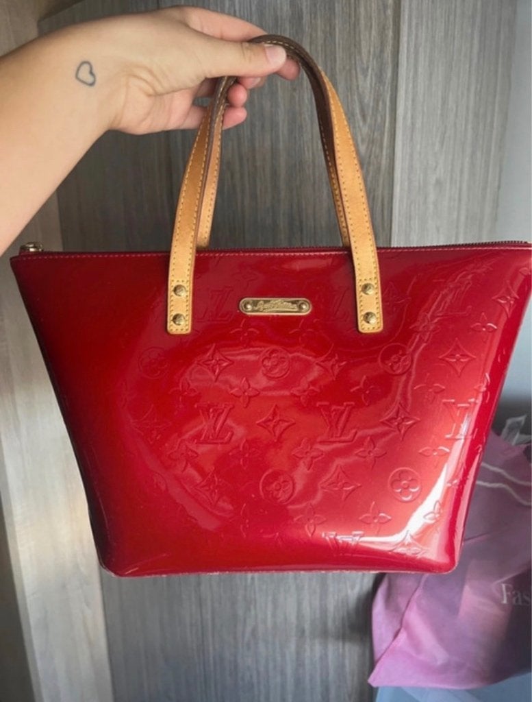Louis vuitton monogram vernis, Ophalen of Verzenden, Gebruikt, Rood, Handtas