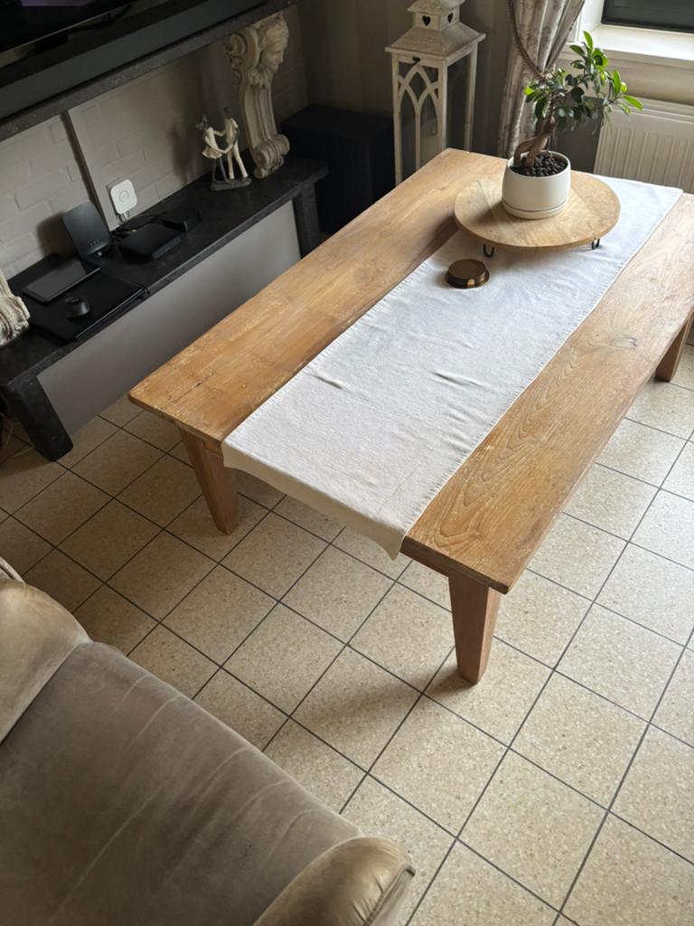 Belle table basse en teck massif !, Teck, 100 à 150 cm, Landelijk, Enlèvement