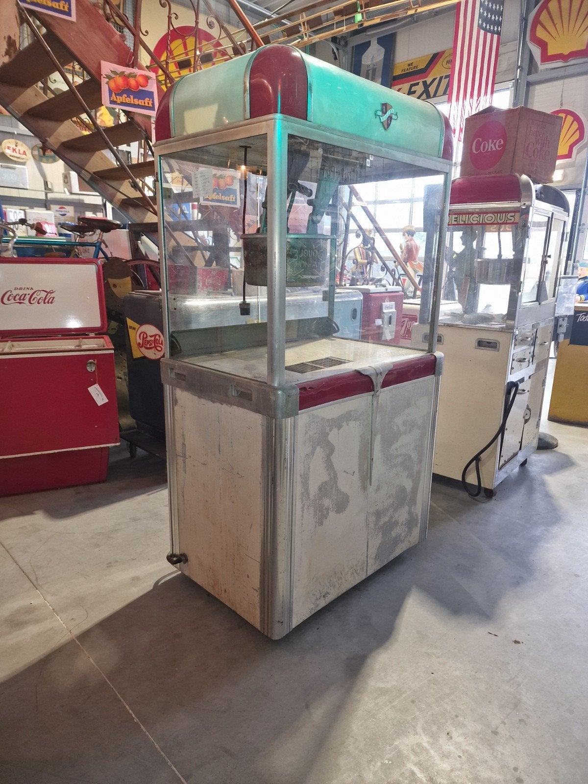 popcorn machine uit de 40jaren, Ophalen, Gebruikt