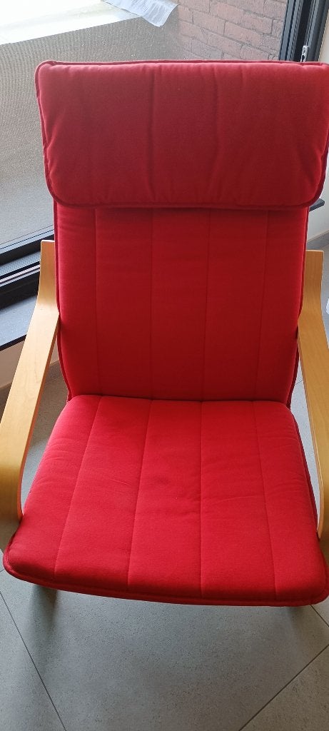Poang stoel Ikea -- rood, Ophalen, Gebruikt