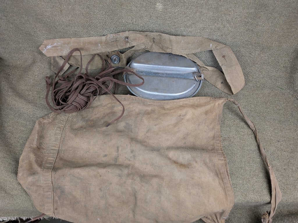 Gamel, lacets, sac US WW2, Collections, Enlèvement ou Envoi