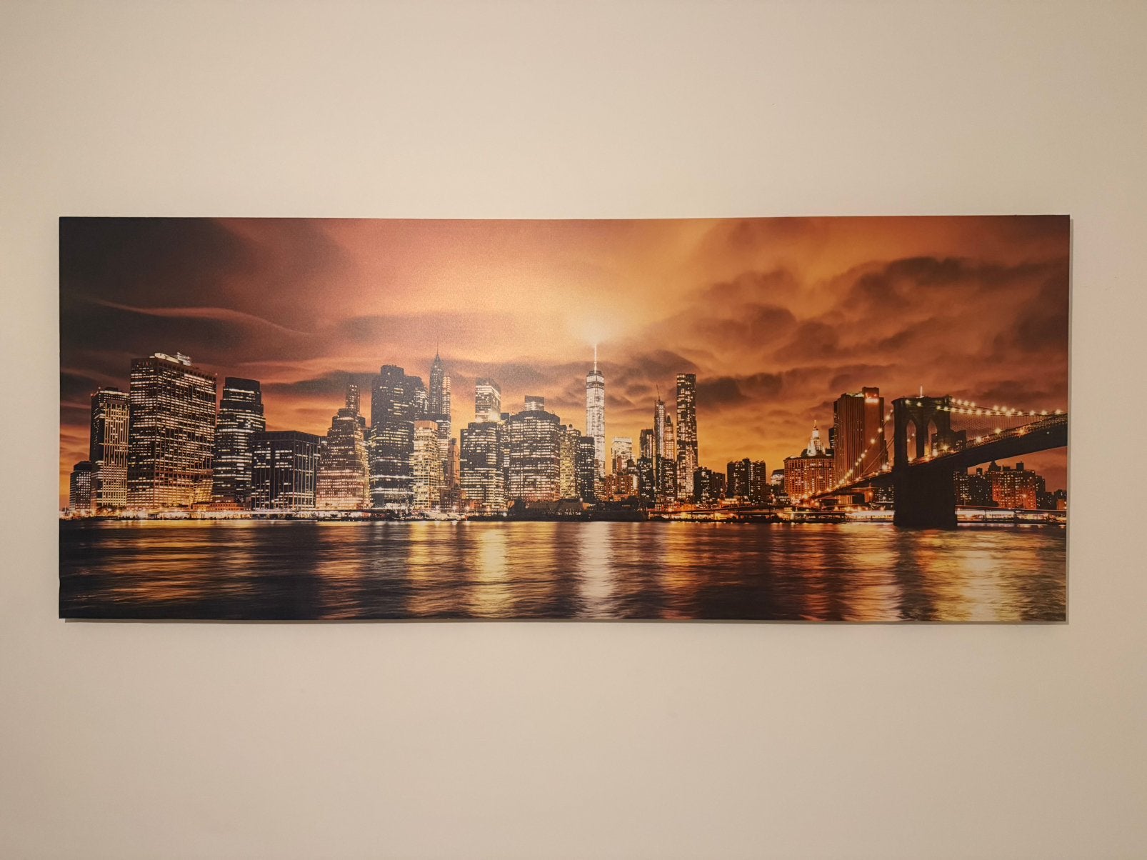 New York Skyline - Sfeervolle Canvas, Ophalen