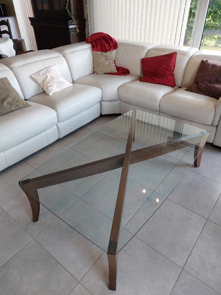Table basse Natuzzi, Huis en Inrichting, Tafels | Salontafels, Ophalen, Gebruikt, Eikenhout