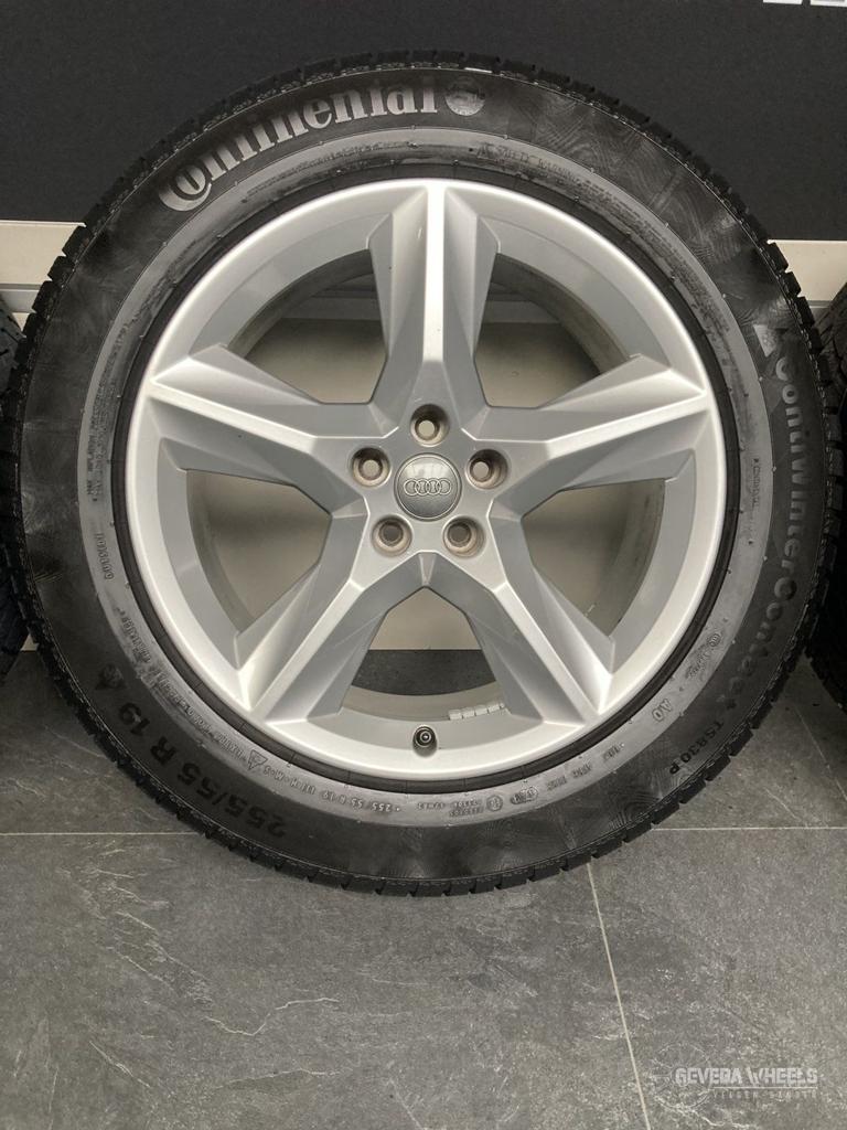 19” originele Audi Q7 4M velgen + winterbanden 5x112 4M0 601, Auto-onderdelen, Banden en Velgen, 19 inch, Gebruikt, 255 mm, -