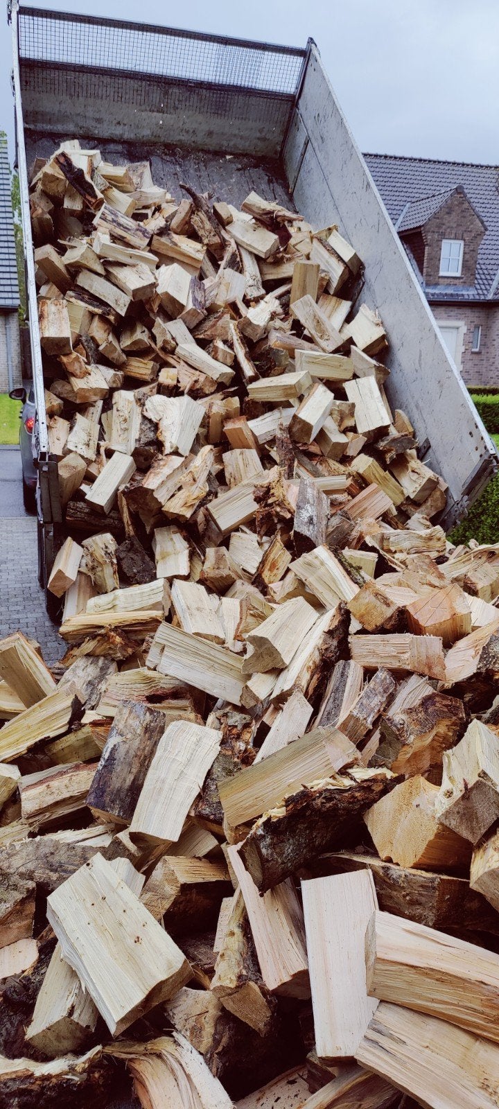 EIK en BEUK DROOG. 125 euro de Los gestorte cube, Tuin en Terras, Brandhout, Ophalen of Verzenden