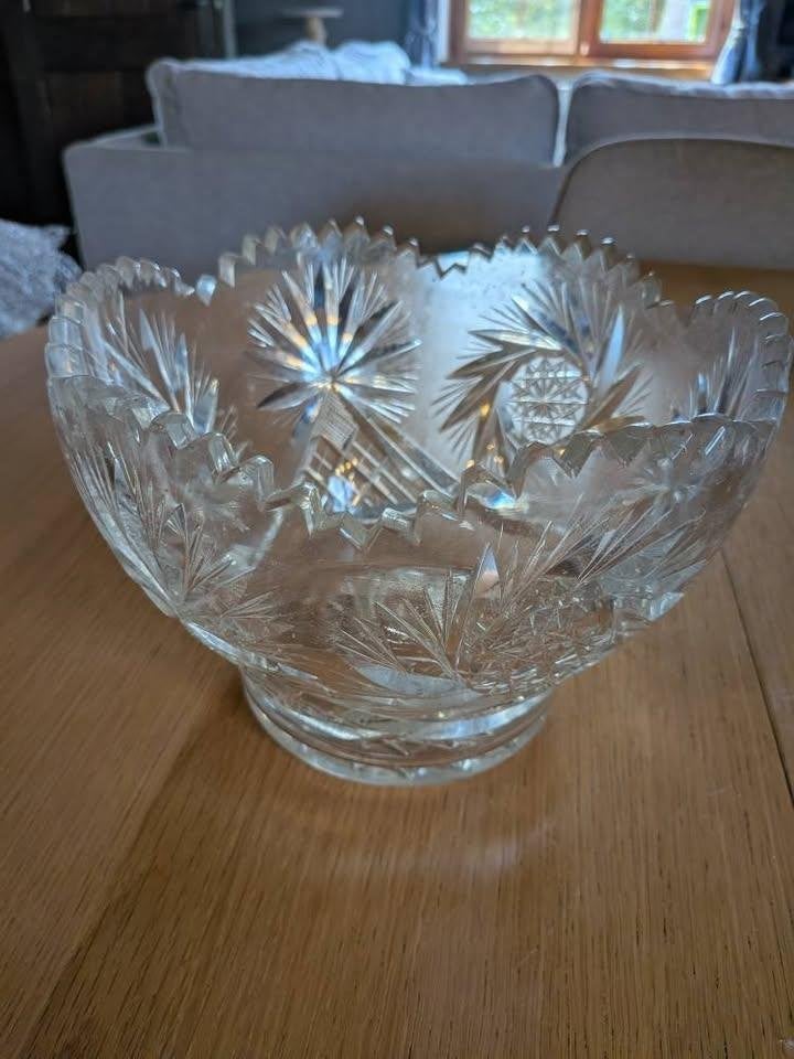 Coupe à fruits bohème en cristal, Antiquités & Art, Enlèvement