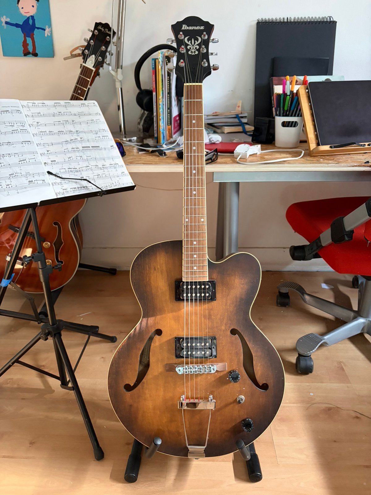 Ibanez AF55-TF & HB Manhattan, Ophalen of Verzenden, Zo goed als nieuw, Ibanez