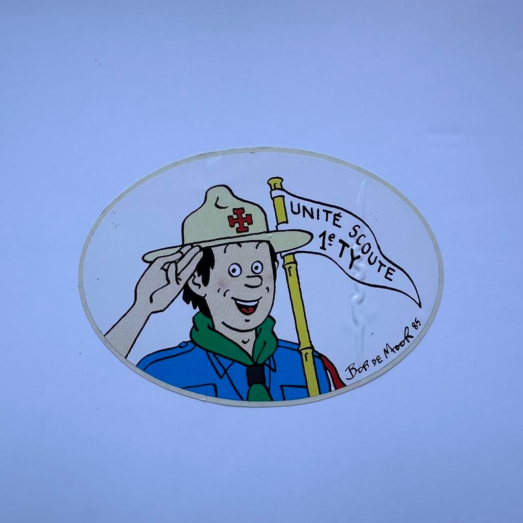 Bob De Moor : autocollant scouts / FSC, Verzenden, Overige figuren, Gebruikt, Plaatje, Poster of Sticker
