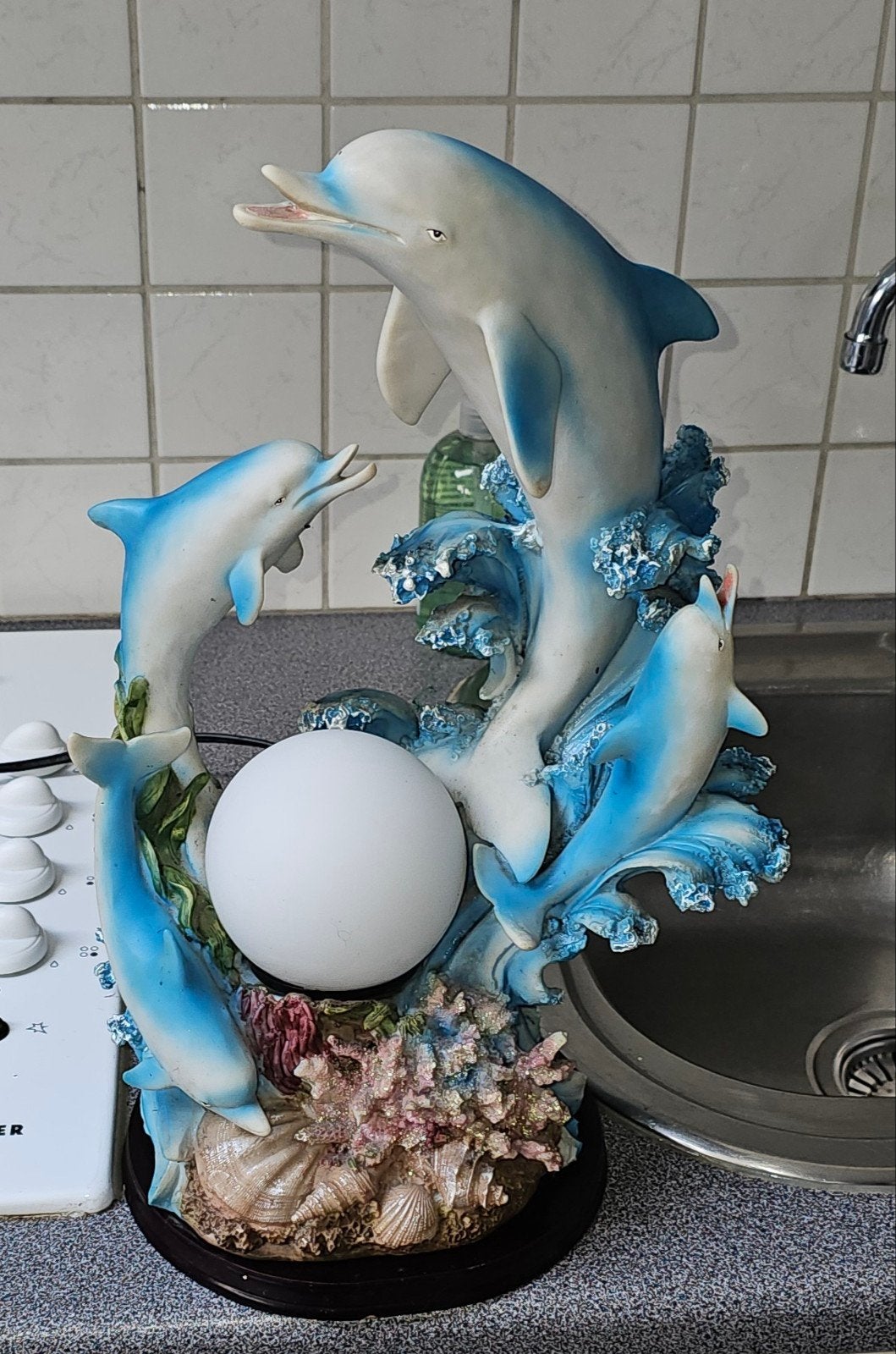 Grote dolfijn lamp werkt perfect denk 48 cm hoog, Ophalen, Zo goed als nieuw, Dier