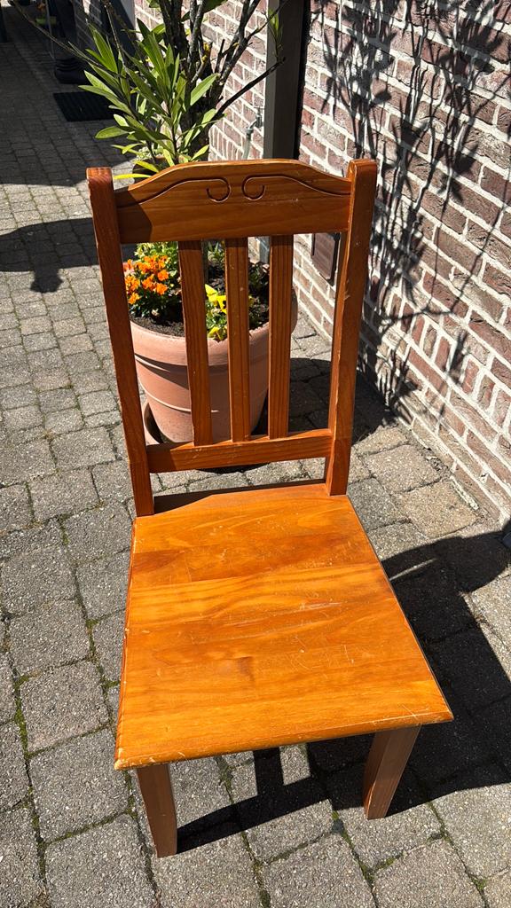 Houten stoelen te koop, Huis en Inrichting, Stoelen, Ophalen, Zo goed als nieuw, Vier