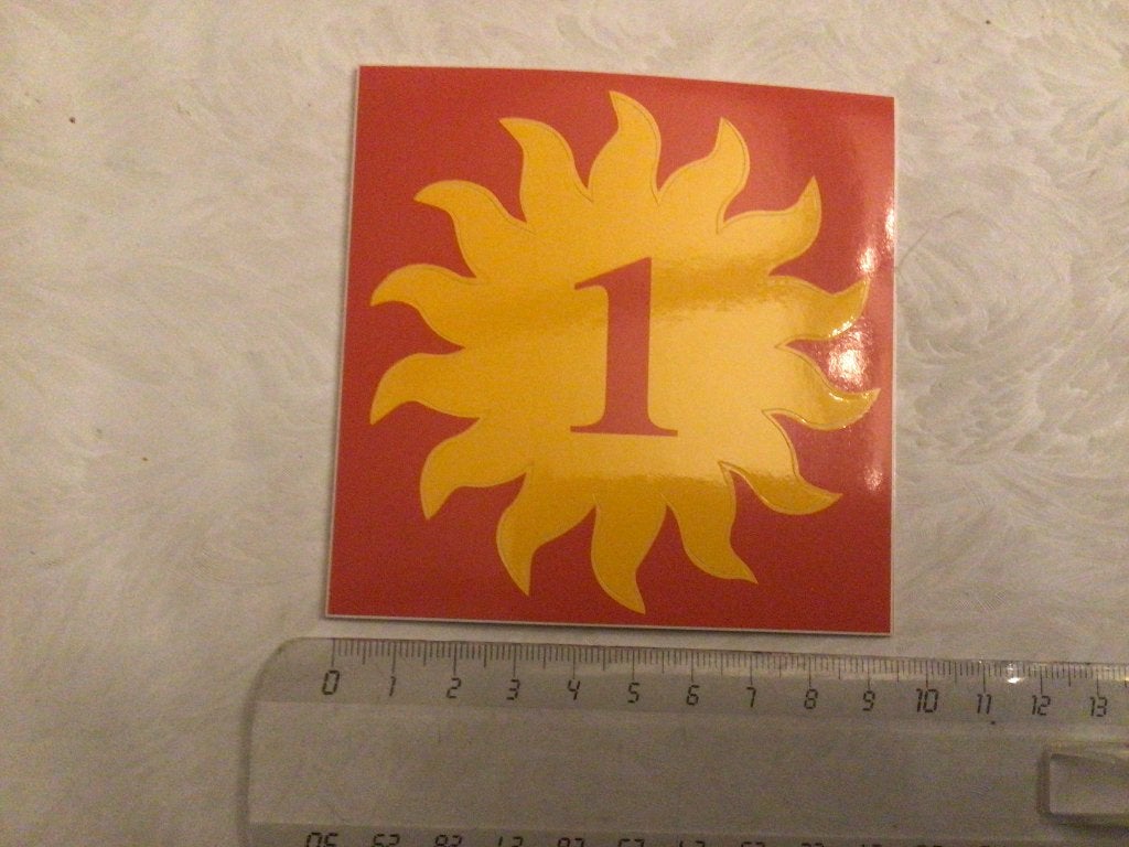 Tv één sticker nu vrt 1 zon plakker, Ophalen of Verzenden, Nieuw