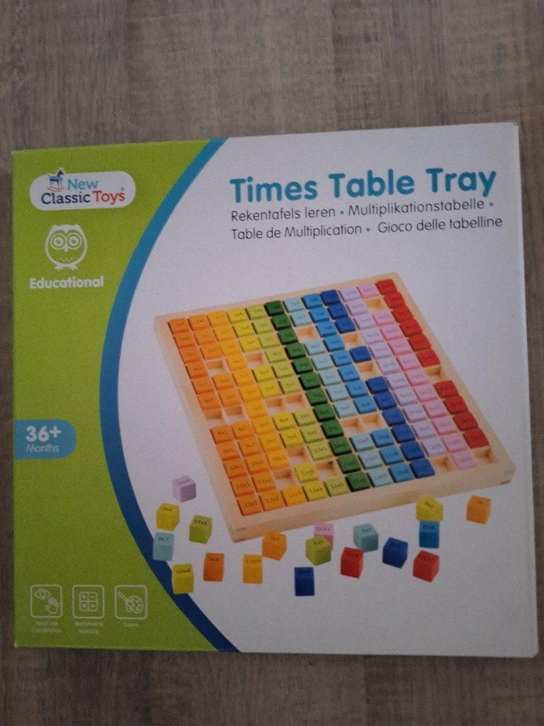 Tafels Leren Rekenspel - Houten Frame met Blokjes - 1 t/m 12, Kinderen en Baby's, Ophalen, Zo goed als nieuw, Rekenen