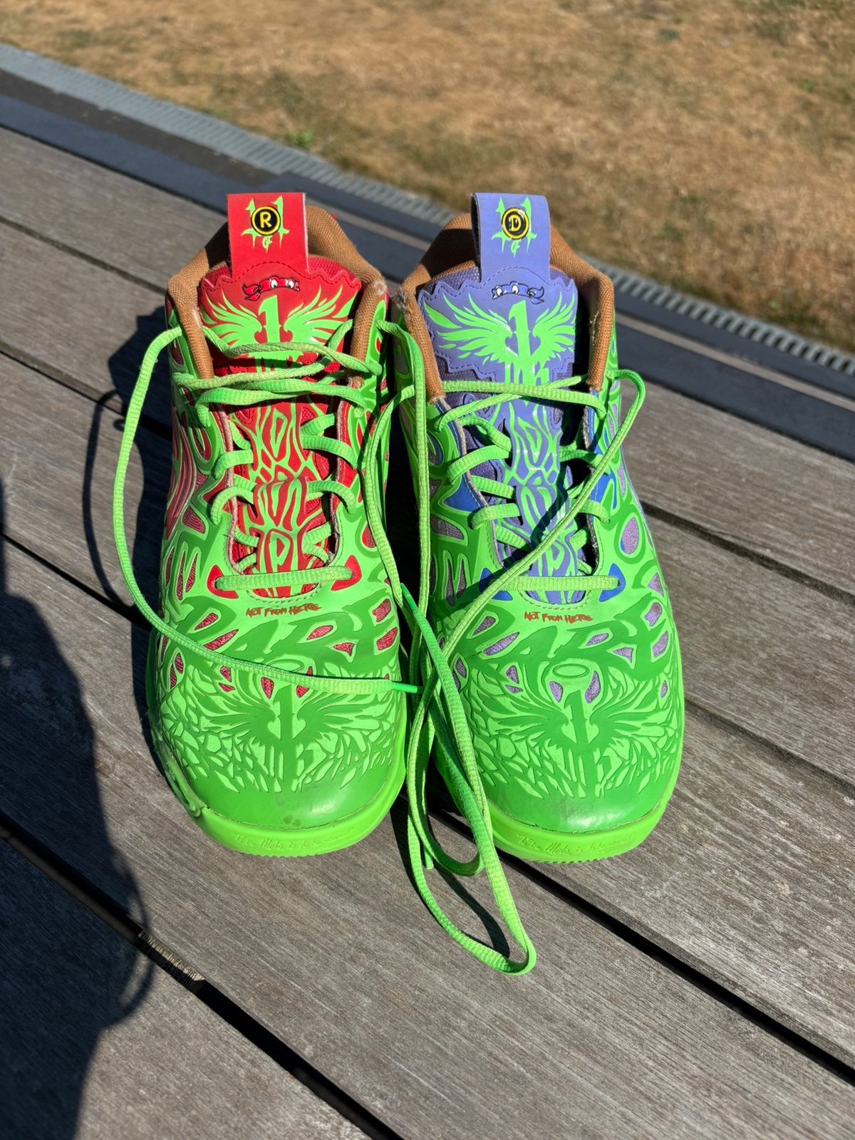 basketbalschoenen Puma (Melo Turtles) maat 44.5, Sport en Fitness, Basketbal, Ophalen of Verzenden, Gebruikt, Schoenen
