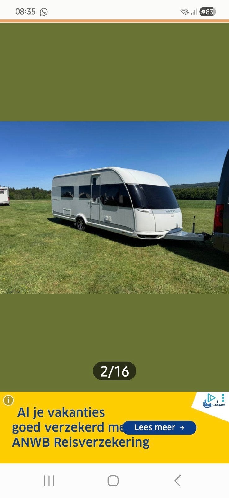 hobby 560 premium wlu, Caravans en Kamperen, Ophalen, Gebruikt
