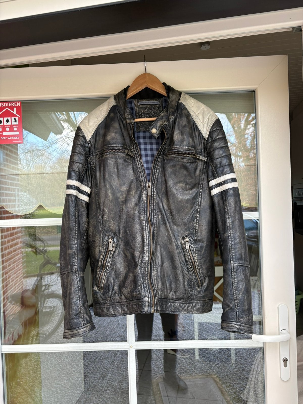 Veste Cuir noir Camp David très bon état taille Médium, Vêtements | Hommes, Vestes | Été, Enlèvement ou Envoi, Porté, Taille 48/50 (M)