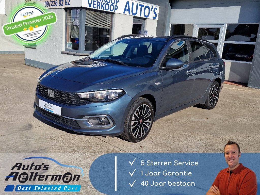 Fiat Tipo SW 1.5 Hybrid AUTOMAAT * CAMERA * APPLE CARPLAY *, Autos, Argent ou Gris, Achat, Euro 6, Entreprise