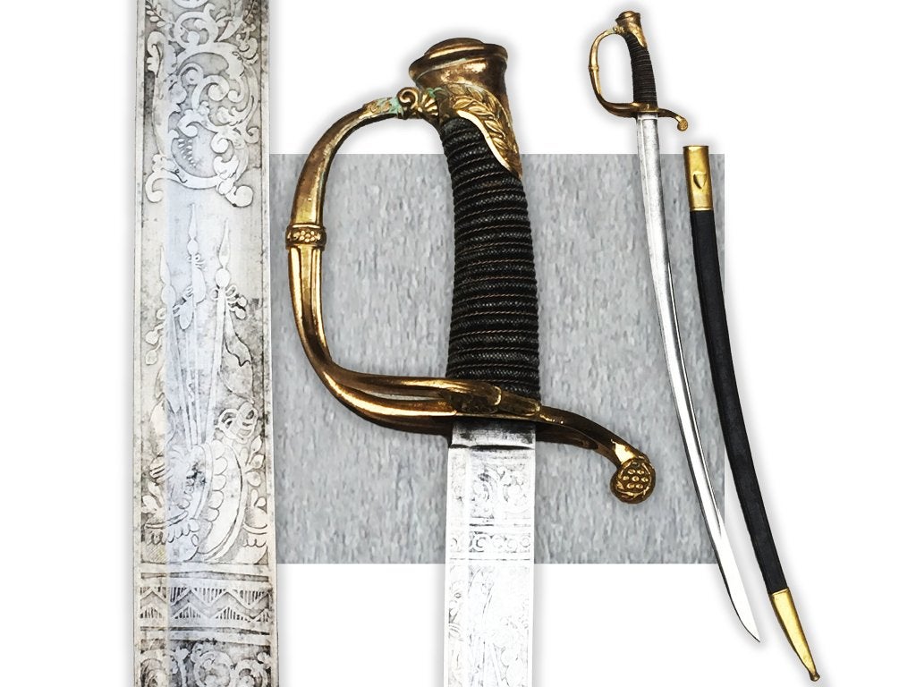 🚨Rare SABRE GARDE NATIONALE France Lame gravée M 1821, Envoi, Armée de terre, Épée ou sabre