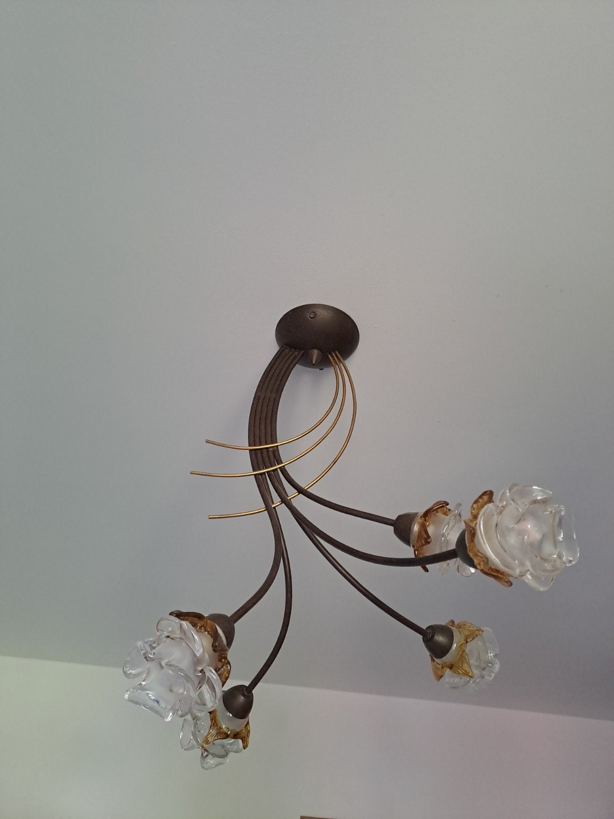 Ventilateur de plafond, lustre et 2 lampes de table., Enlèvement, Comme neuf