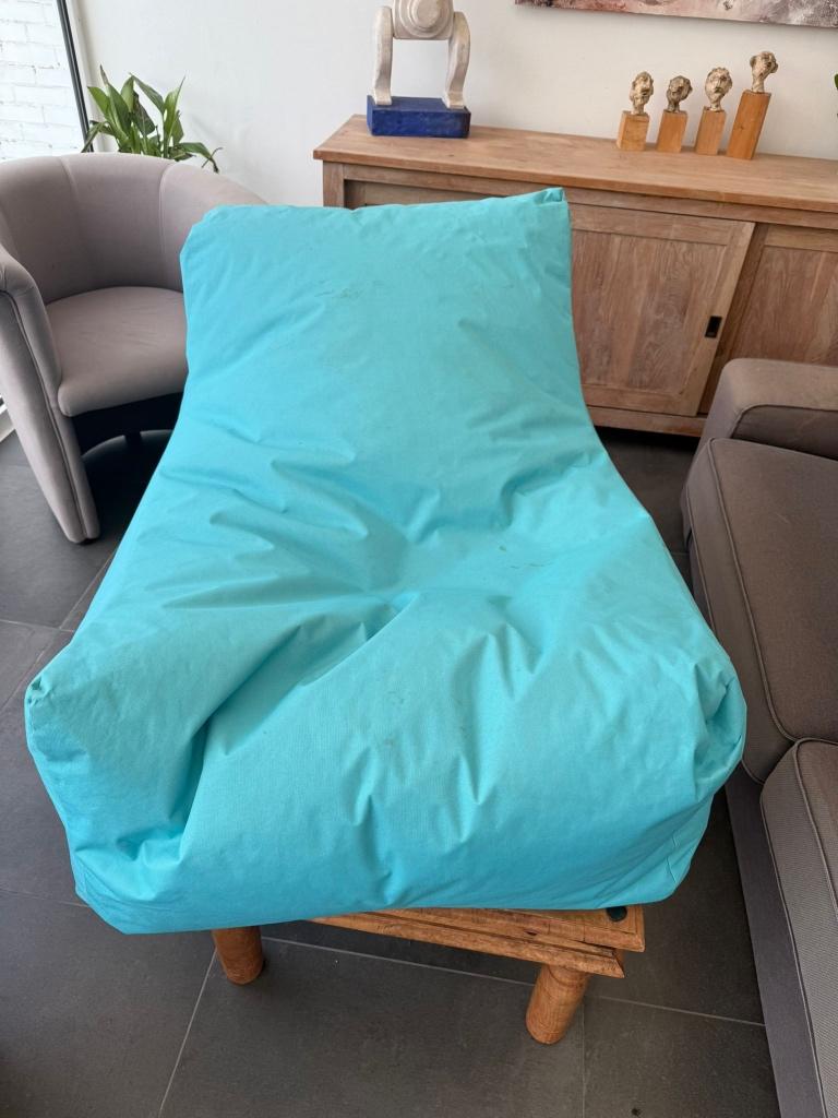 Grote zitzak / lounge kussen – blauw/turquoise, Enlèvement, Autres types