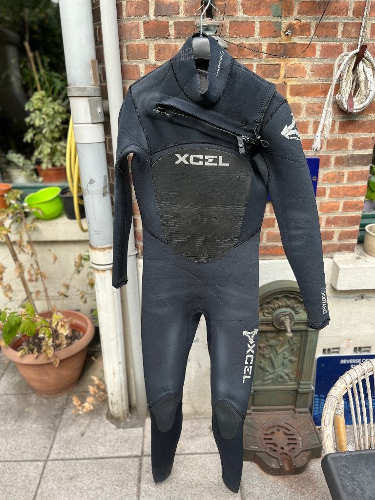 Xcel Drylock wetsuit 5/4 - MT - chest zip, Wetsuit, Gebruikt, Heer, Ophalen of Verzenden