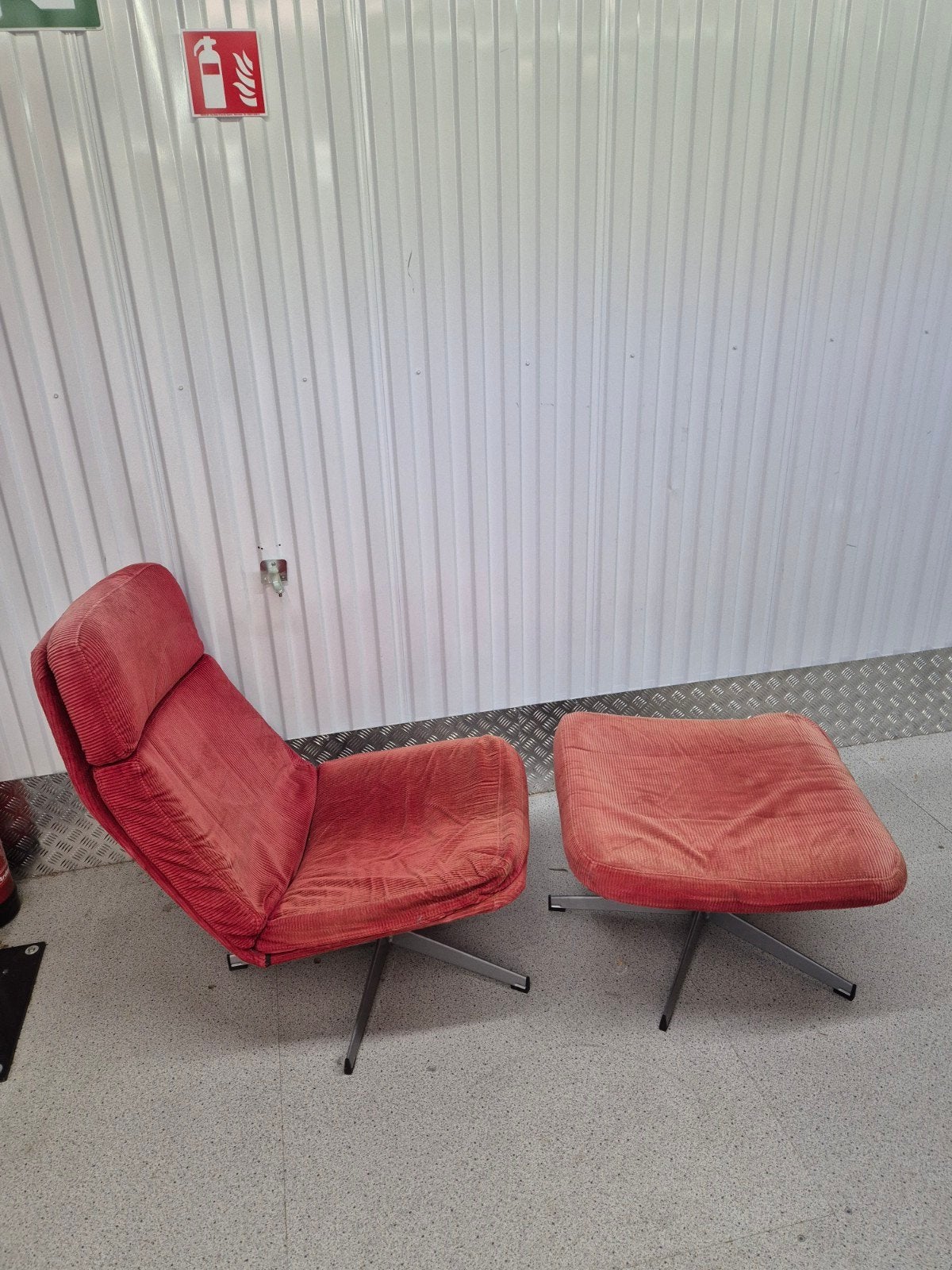 vintage Lunna fauteuil en poef, Ophalen