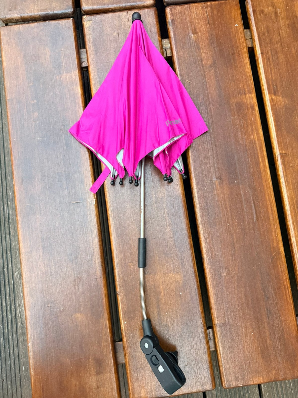 Prémaman parasol kinderwagen met klem – fuchsia, Bijoux, Sacs & Beauté, Enlèvement ou Envoi, Comme neuf, Rose