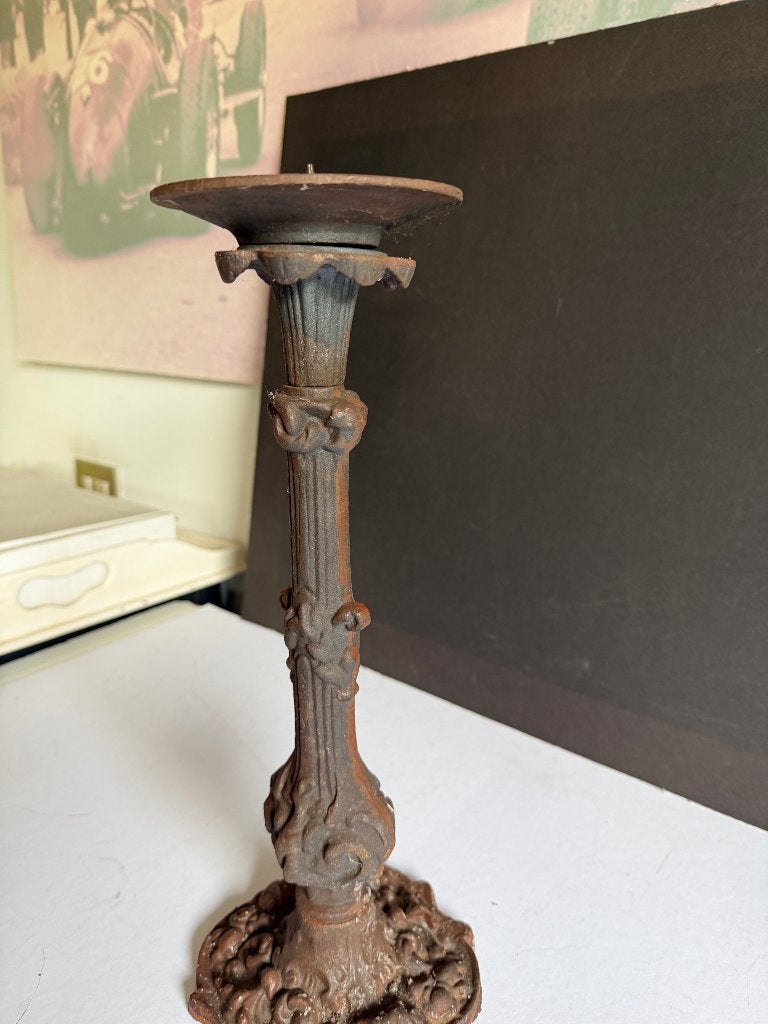 oude kandelaar (+ kaars), Antiek en Kunst, Ophalen