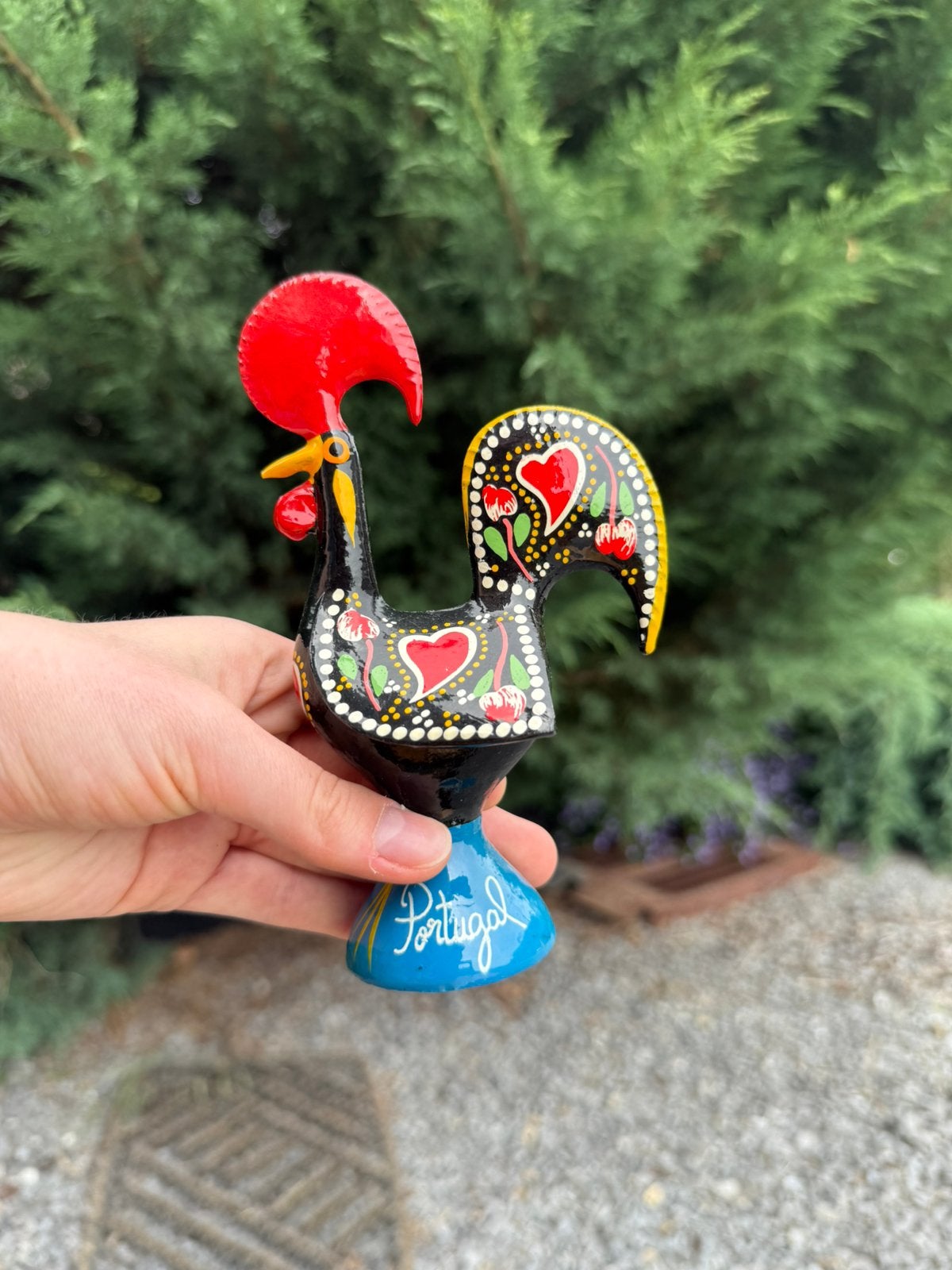 Coq portugais décoratif peint à la main, Envoi