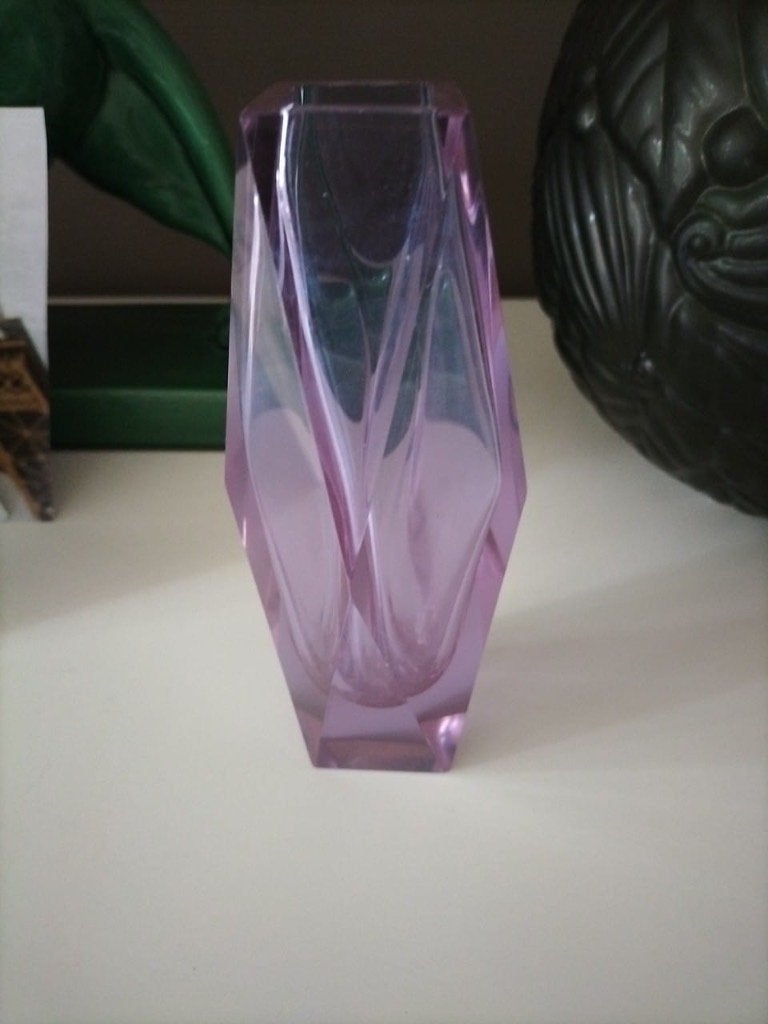 Murano flavio  poli sommerso mandruzzato unieke lila violet, Ophalen