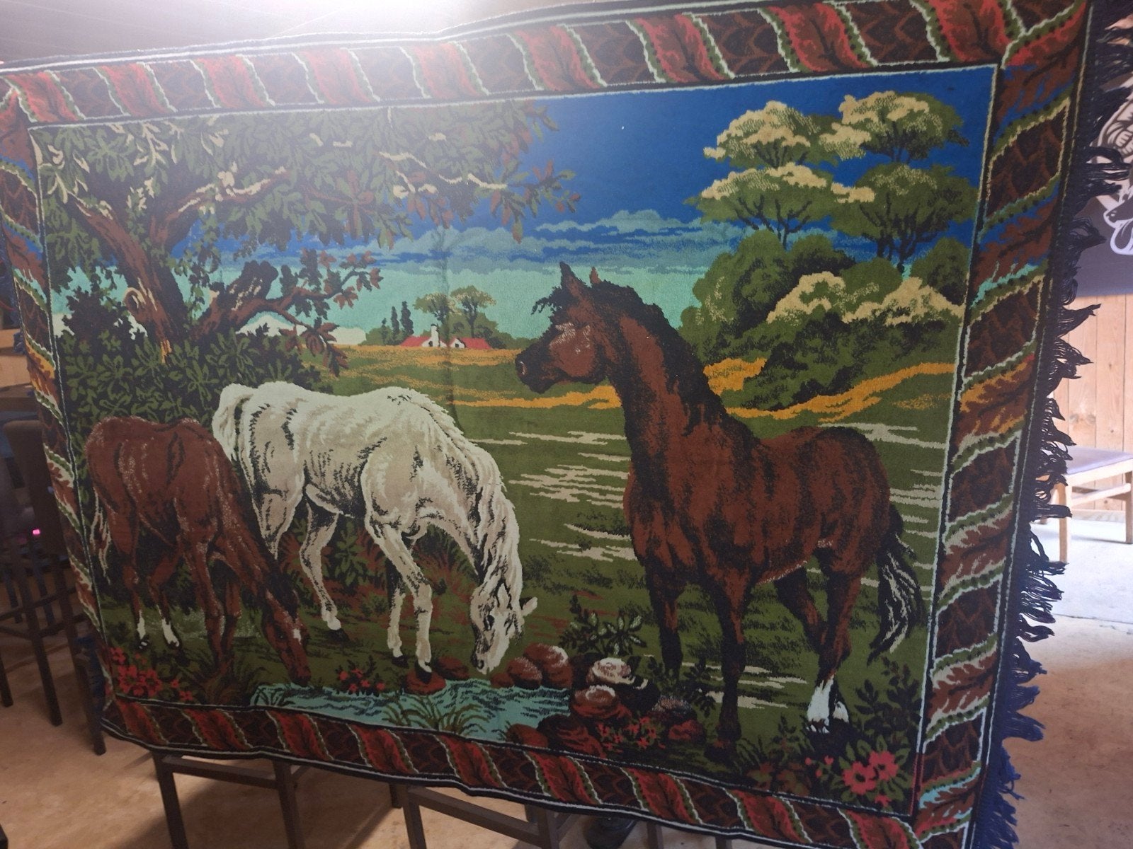 Wandtapijten met paarden., Antiek en Kunst, Ophalen
