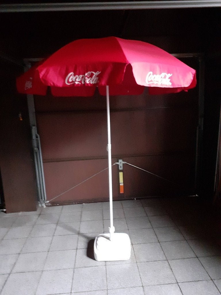 Rode nieuwe parasol Coco Cola, Jardin & Terrasse, Parasols, Enlèvement, Neuf, Parasol sur pied