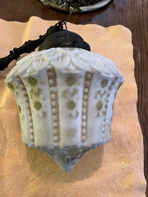 Mooie antieke art deco hanglamp hallamp, Ophalen of Verzenden