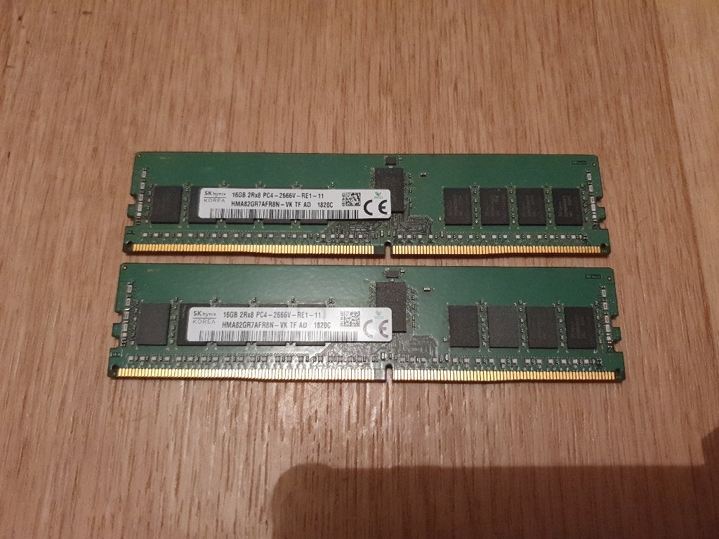 32Gb DDR4 ECC Hynix 16Gb x2 Server RAM, Informatique & Logiciels, Mémoire RAM, 32 GB, Enlèvement ou Envoi, DDR4, Serveur