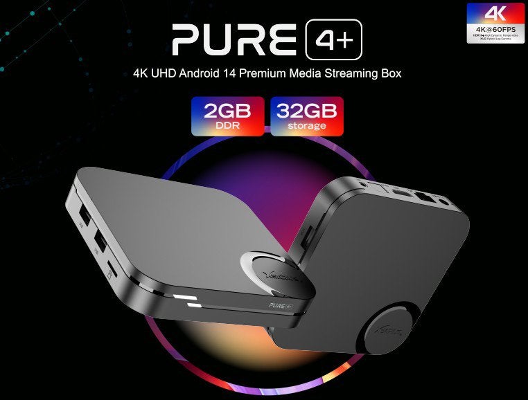 Xsarius Pure 4+, TV, Hi-fi & Vidéo, Lecteurs multimédias, Enlèvement, Comme neuf, HDMI