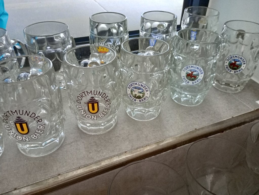 Verres à bière Dortmunder, Enlèvement, Comme neuf, Verre ou Verres, Autres marques