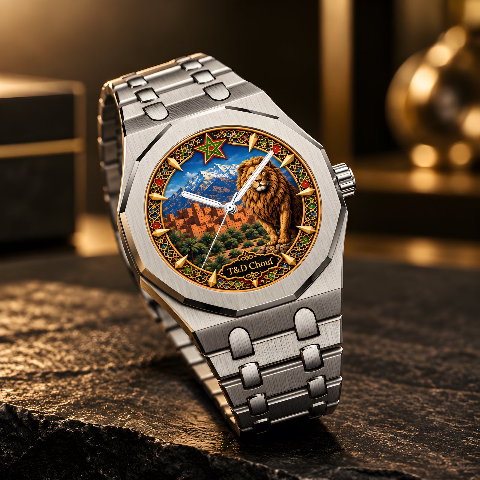 Marokkaanse design horloge zilver, Handtassen en Accessoires, Overige merken, Staal, Polshorloge, Nieuw