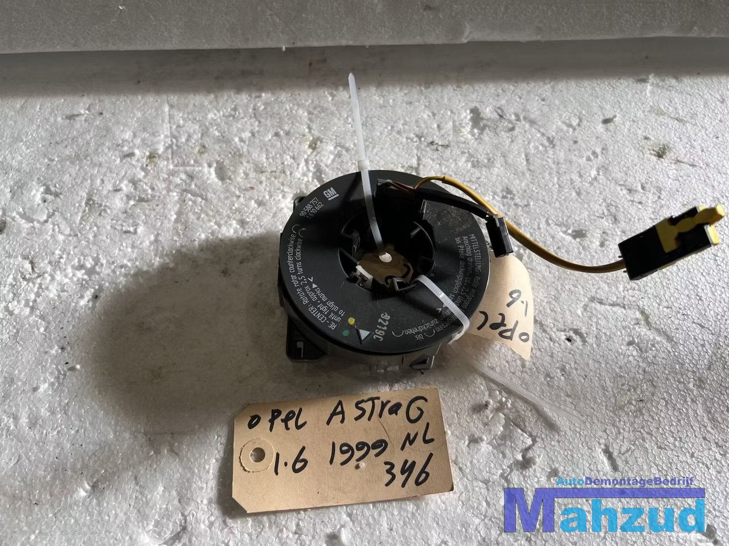 OPEL ASTRA G Sleepring airbagring 1998-2005 90588757, Opel Automobile GmbH, Opel, Bahnhofsplatz 1
65423  Russelsheim am Main, DE