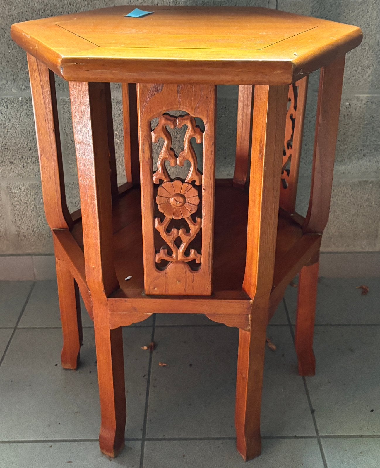 Prachtige Chinese Achthoekige Bijzettafel / Plantentafel, Antiek en Kunst, Ophalen
