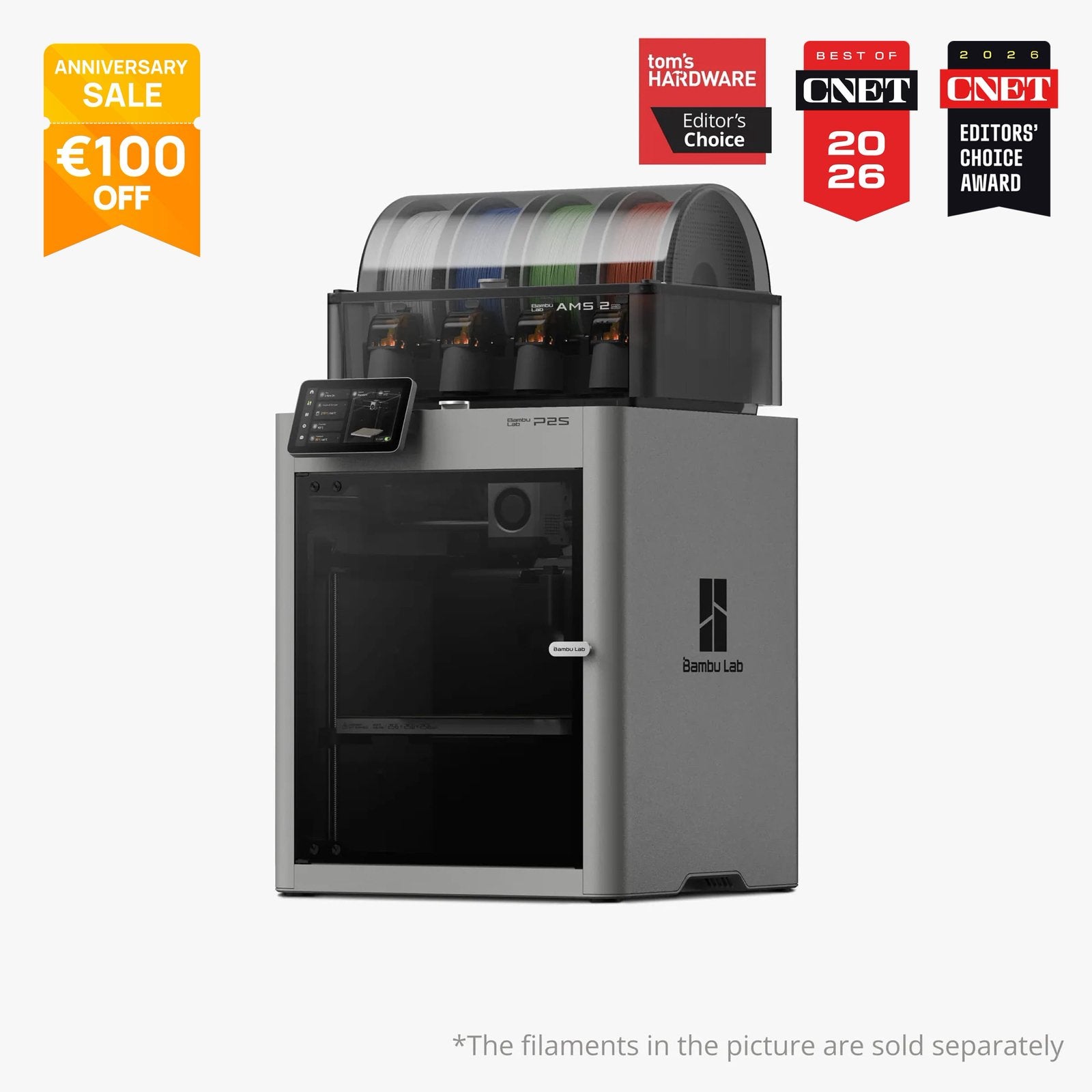 P2S Bambulab 3D-printer, Computers en Software, 3D Printers, Ophalen, Gebruikt, Ingebouwde Wi-Fi, Filament