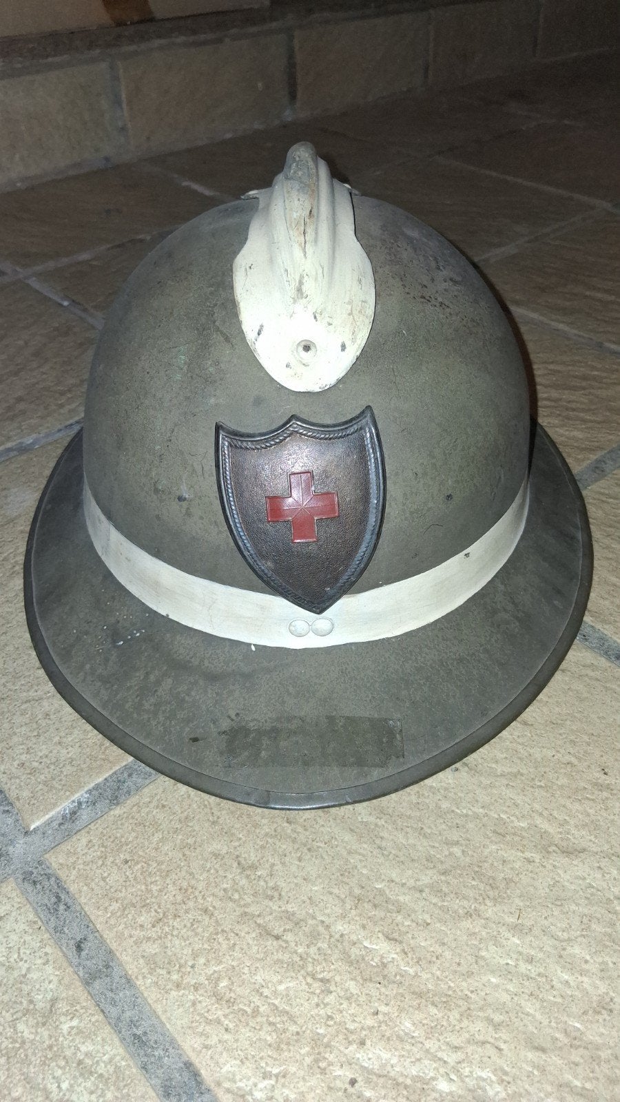 CASQUE ABBL MEDIC CROIX ROUGE WW2, Verzamelen, Militaria | Algemeen, Ophalen of Verzenden