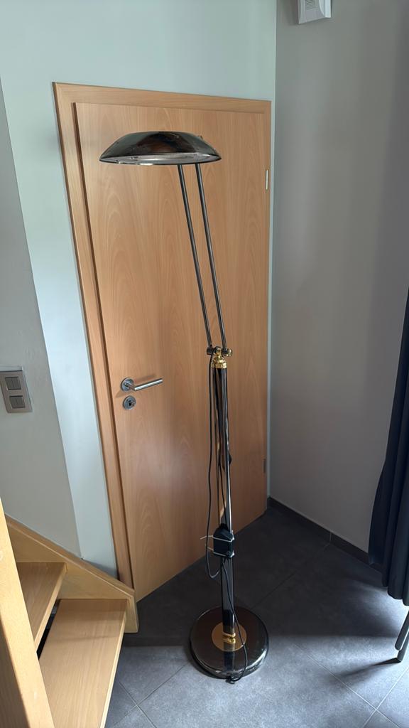 Staanlamp, Huis en Inrichting, Lampen | Vloerlampen, Ophalen, Gebruikt, Metaal, 150 tot 200 cm