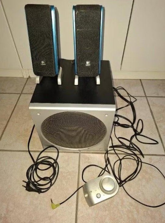 Logitech Z3 Speakerset, Computers en Software, Pc speakers, Ophalen, Zo goed als nieuw, Logitech
