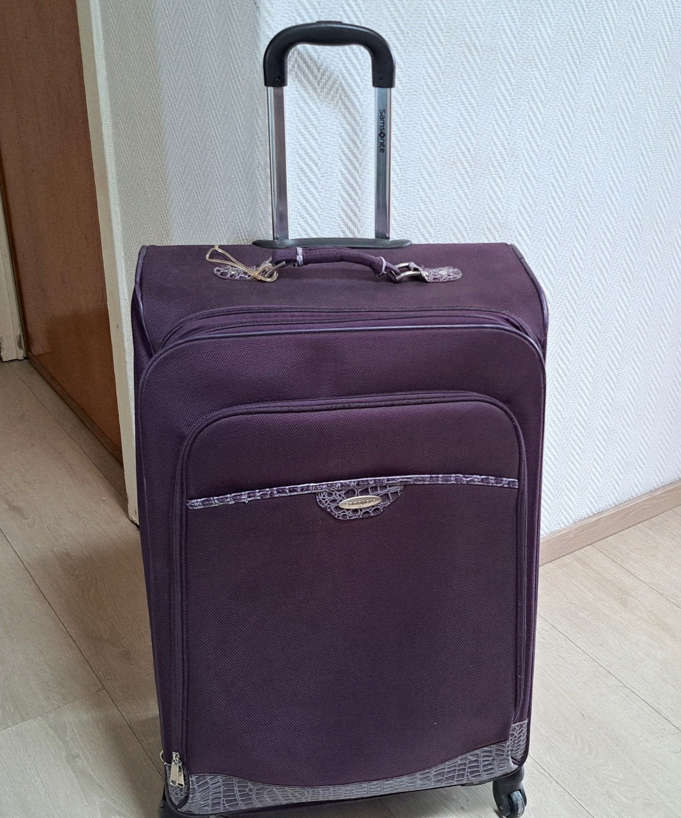 Samsonite grande valise trolley 4x roulettes +_ 75/45 cm, Enlèvement, Utilisé, Roulettes