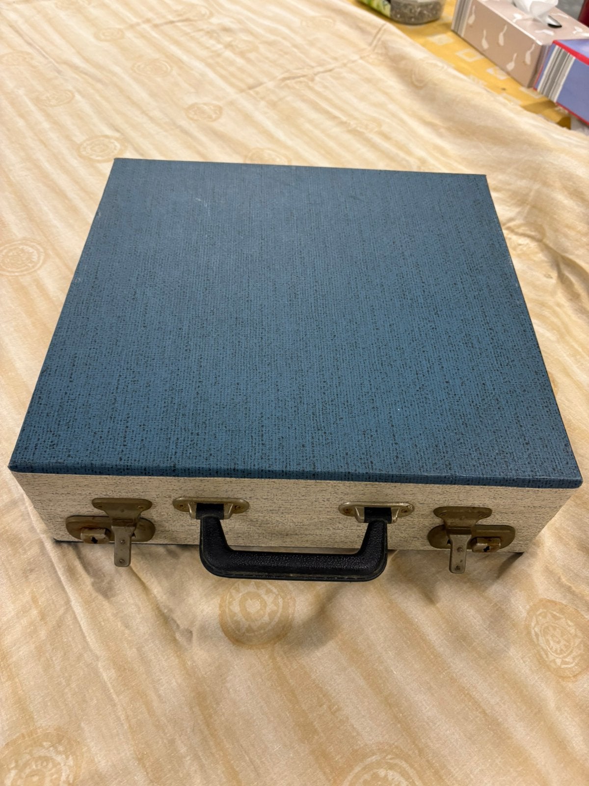 Vintage platenkoffer in goede staat., Ophalen of Verzenden, Gebruikt