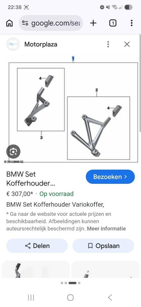 Kofferhouder R1200/1250 GS, Motoren, Ophalen