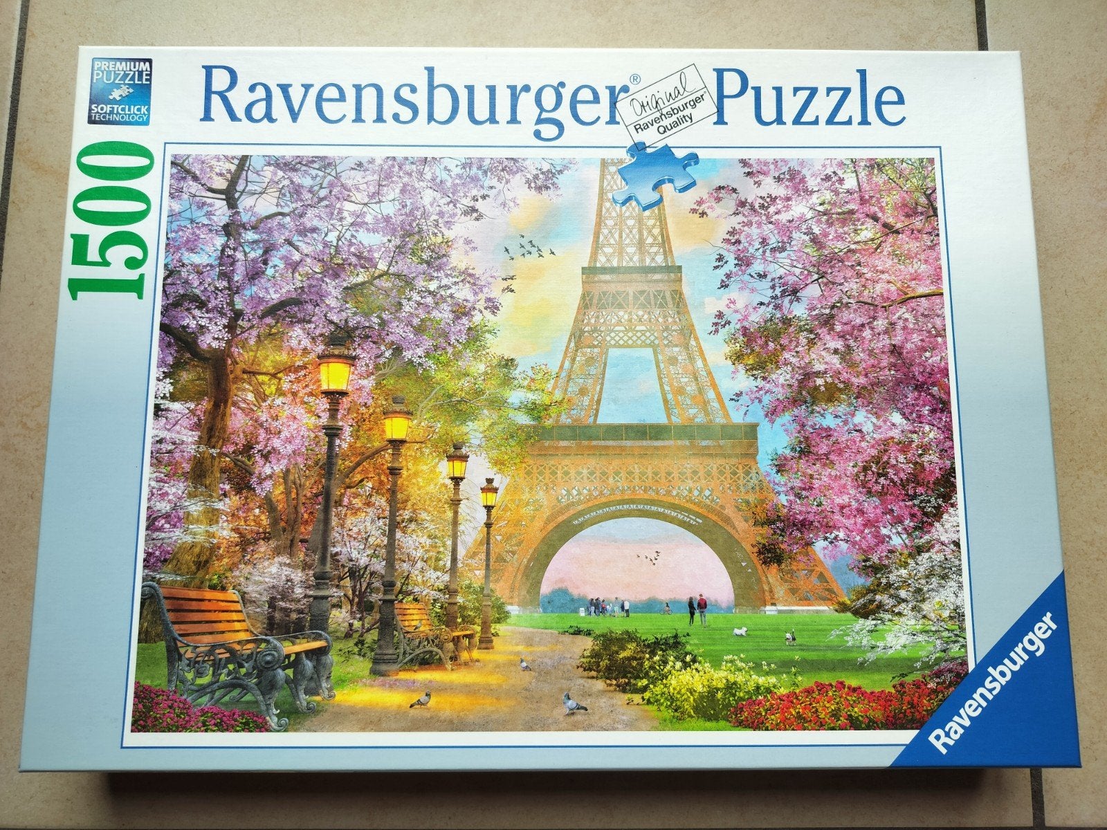 Puzzle Tour Eiffel 1500 pièces, Enlèvement, 500 à 1500 pièces, Utilisé, Puzzle