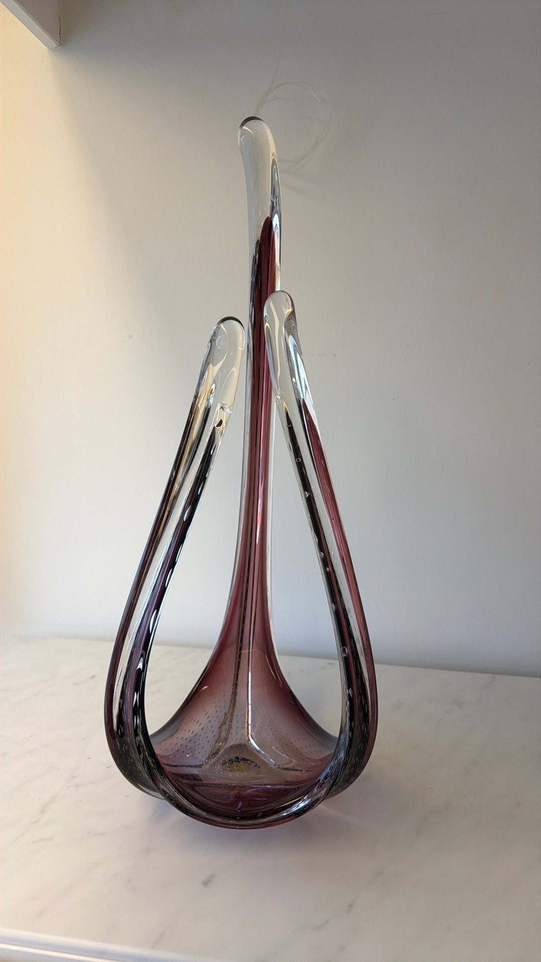 Murano Sommerso XXL Vaas 53cm - Flavio Poli Seguso, Antiek en Kunst, Ophalen