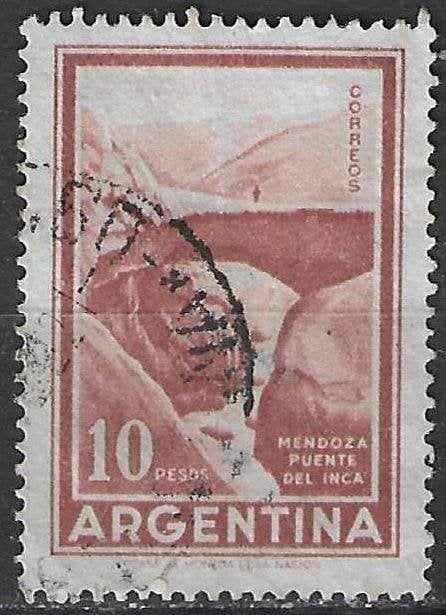 Argentinie 1959/1962 - Yvert 606A - Brug van de Inca (ST), Postzegels en Munten, Postzegels | Amerika, Gestempeld, Verzenden