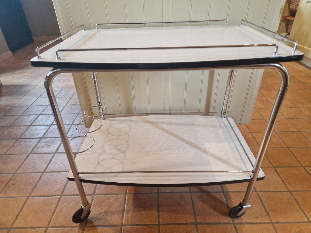 Torck Trolley Vintage witte formica stijl 1955, Ophalen of Verzenden