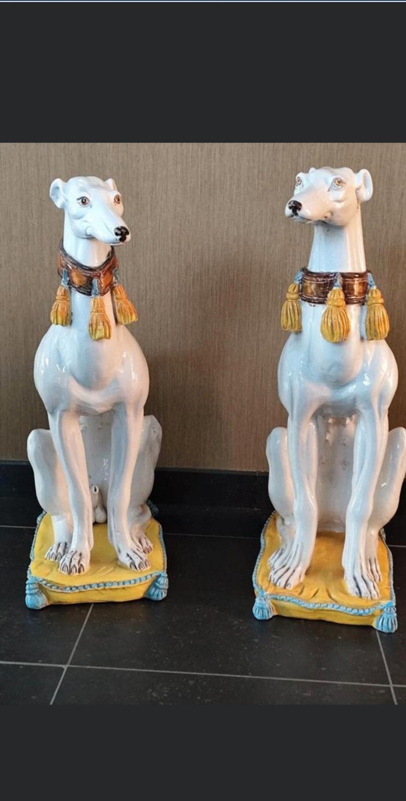 koppel grote honden in keramiek, Antiquités & Art, Enlèvement